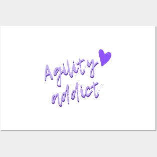 Agility addict - passionate about agility in purple Posters and Art